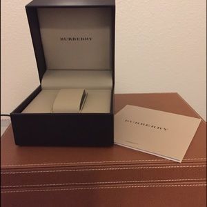 Burberry watch box & instruction manual/warranty